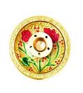 Golden Brass Traditional Meenakari Agdan Candle Stand